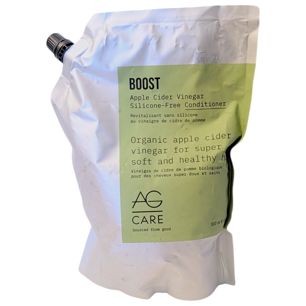 AG Care Boost Apple Cider Vinegar Silicone-Free Conditioner Refill Pouch1 Liter